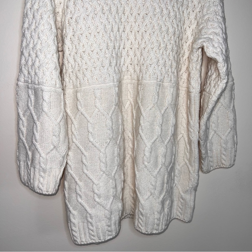 Express Tricot Vintage 90’s Cable Knit Cowl Neck Sweater Sweater Dress Italy Med - Picture 4 of 14